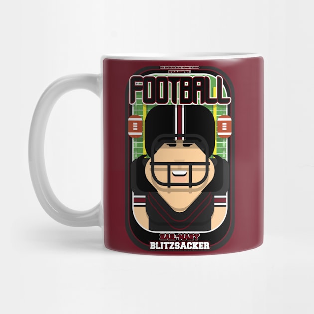 American Football Black and Maroon - Hail-Mary Blitzsacker - Amy version by Boxedspapercrafts